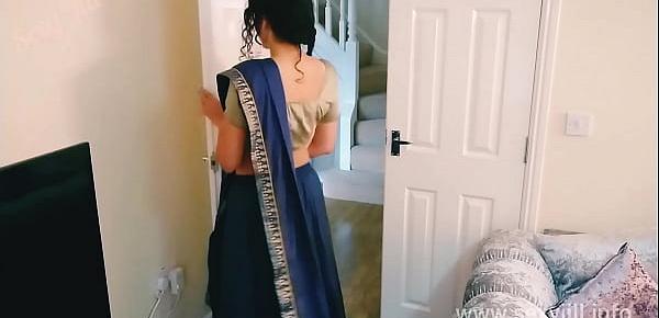  Desi young bhabhi strips from saree to please you Christmas present POV Indian
